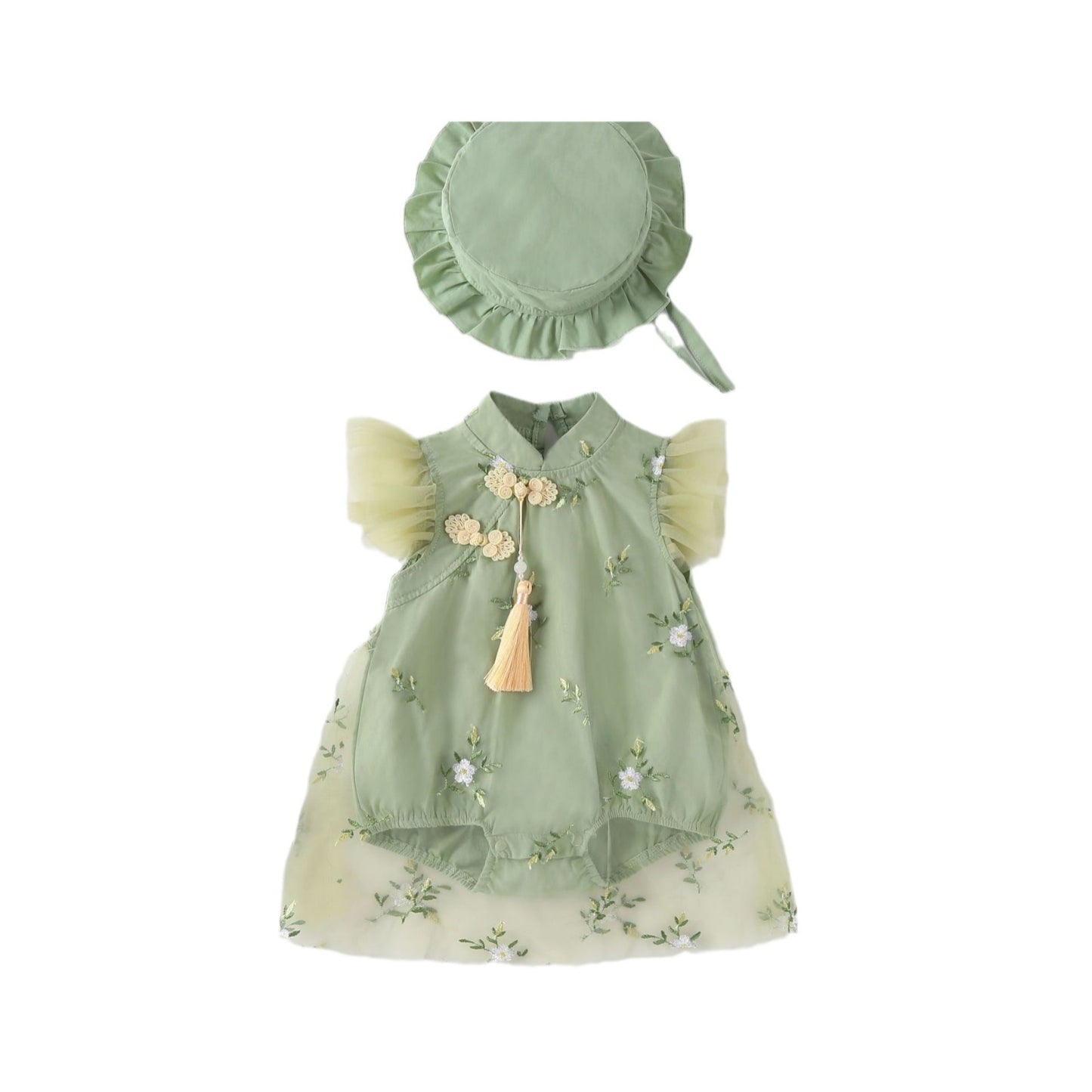 Children's Dress Jumpsuit Chinese Style Han Costume Princess Jumpsuit, Climbing Suit