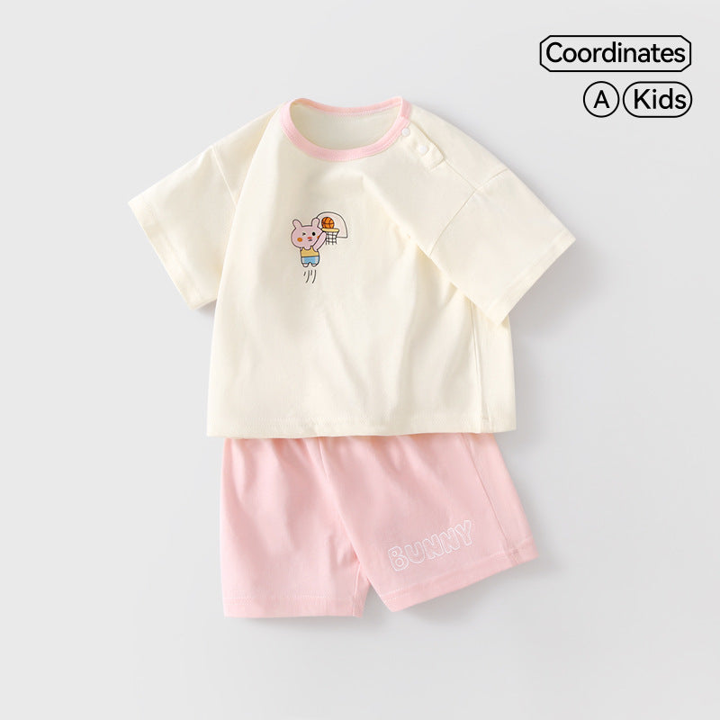 Short Sleeve Thin Boys Infant Clothes Toddler Children's Suit