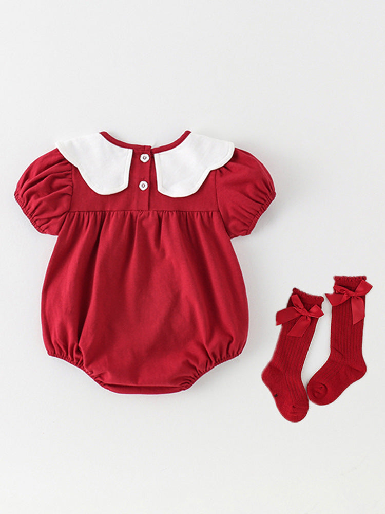 Jumpsuit Pure Cotton Summer Dress Born Days Year Short Sleeve Jumpsuit, Climbing Suit