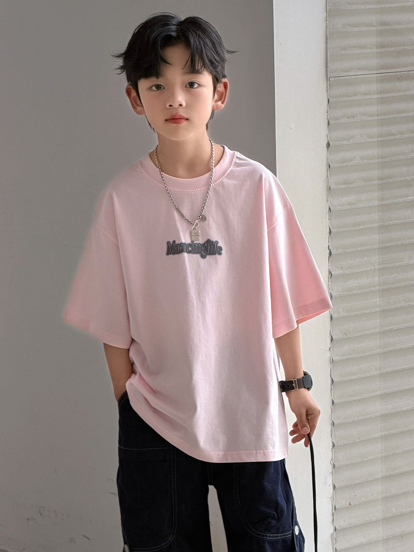 Children's Clothing Boy's Short-sleeved Medium Large Korean Boys Summer Thin Children's T-shirt