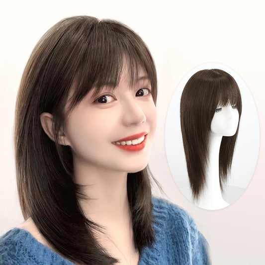 Women's Front Lace Long Collarbone Length Haircut Real Hair Wig