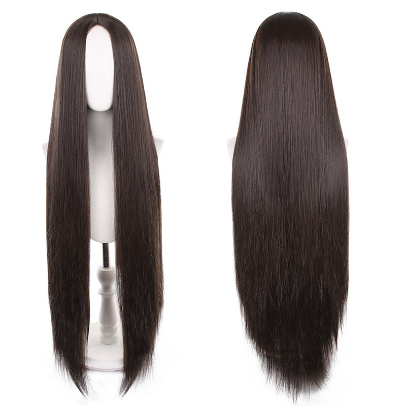 Mid-length Universal Long Straight Scalp Style Cos Wig
