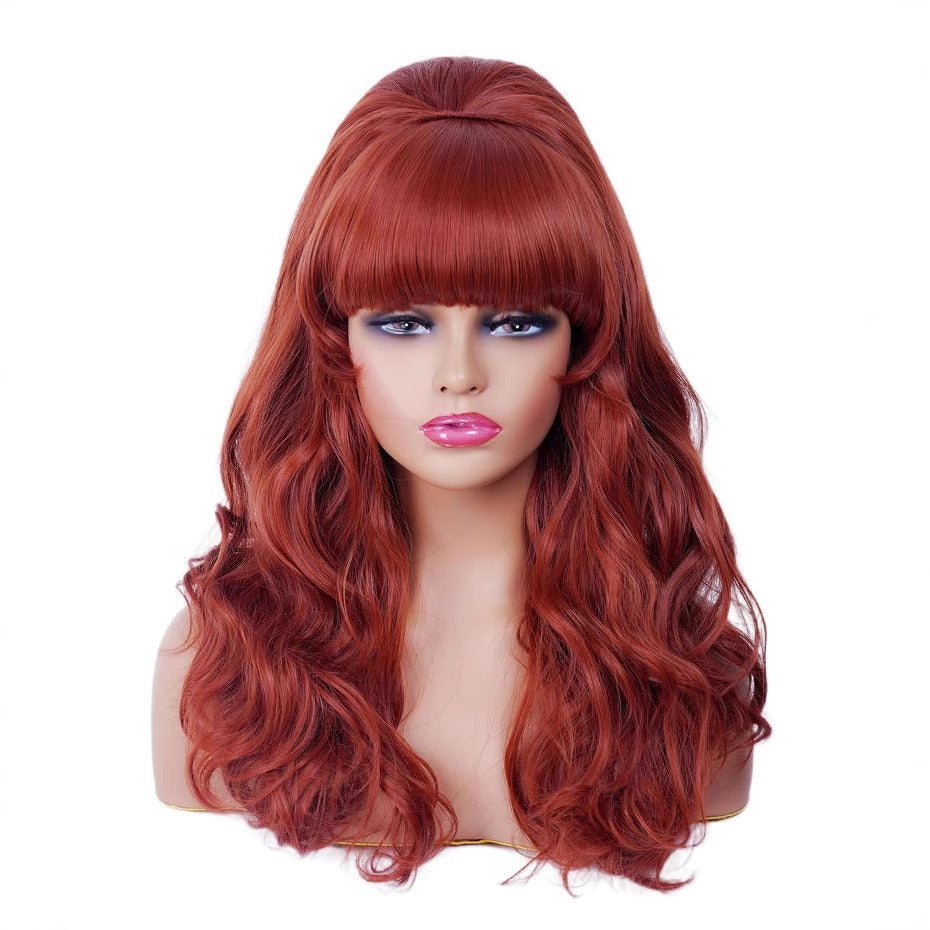 Women's Pear Flower Mid-length Curly Hair Gradient Mixed Cos Wig