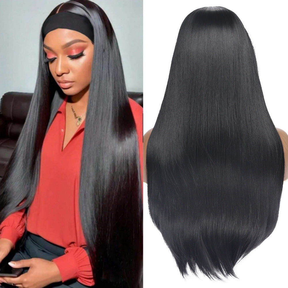 Creative Pretty Comfortable Fashion Hair Band Long Straight Wig