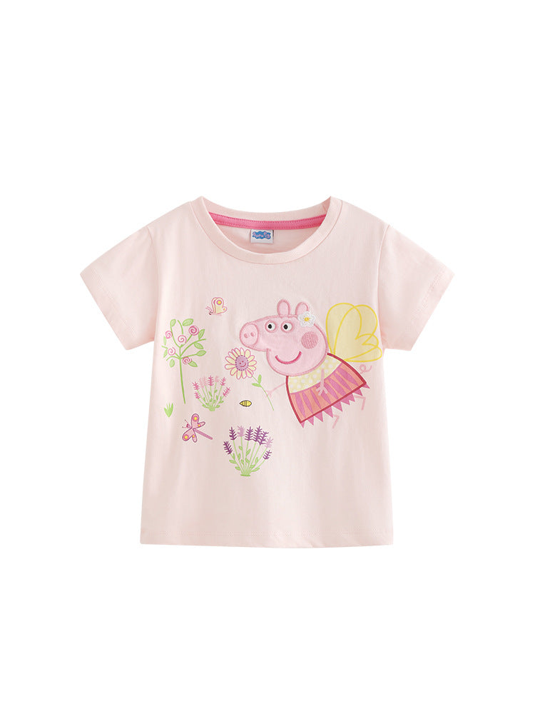 Children's Cotton Pig Page Summer Top Clothing Price Children's T-shirt