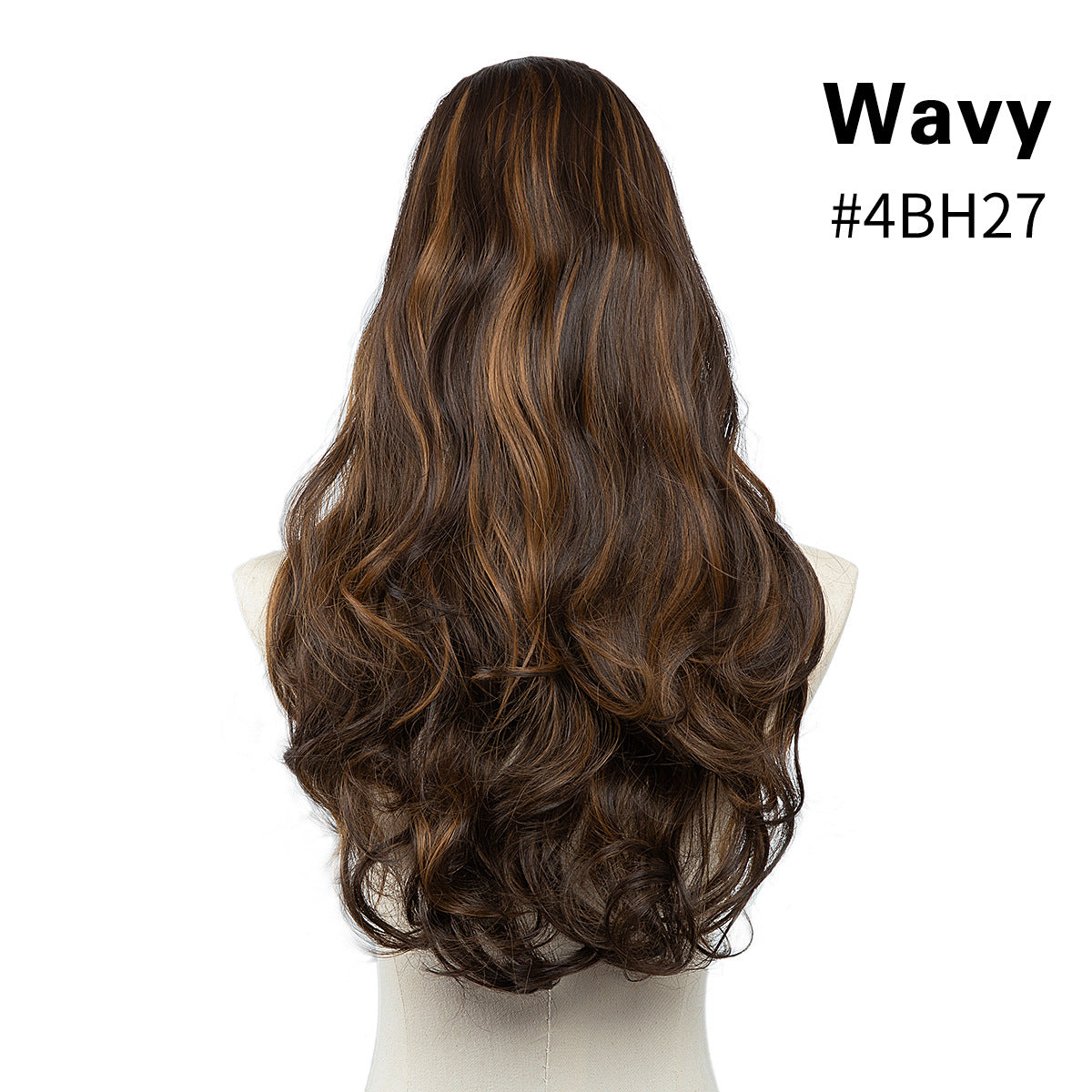 Female Long Curly Hair Big Wave Fluffy Natural U-shaped Wig