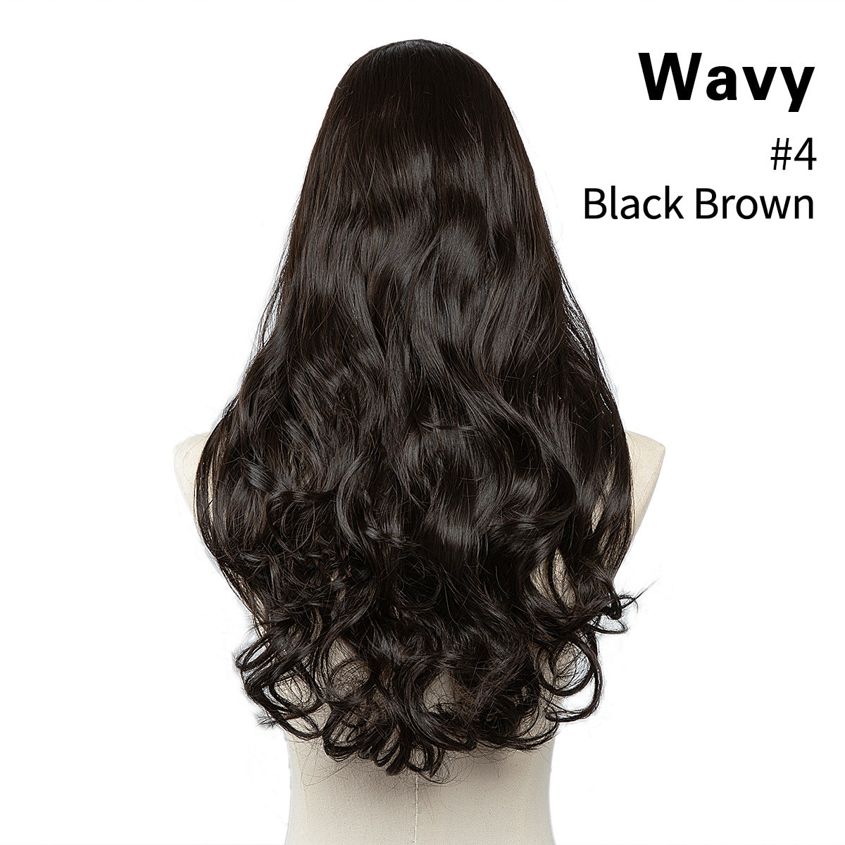 Female Long Curly Hair Big Wave Fluffy Natural U-shaped Wig