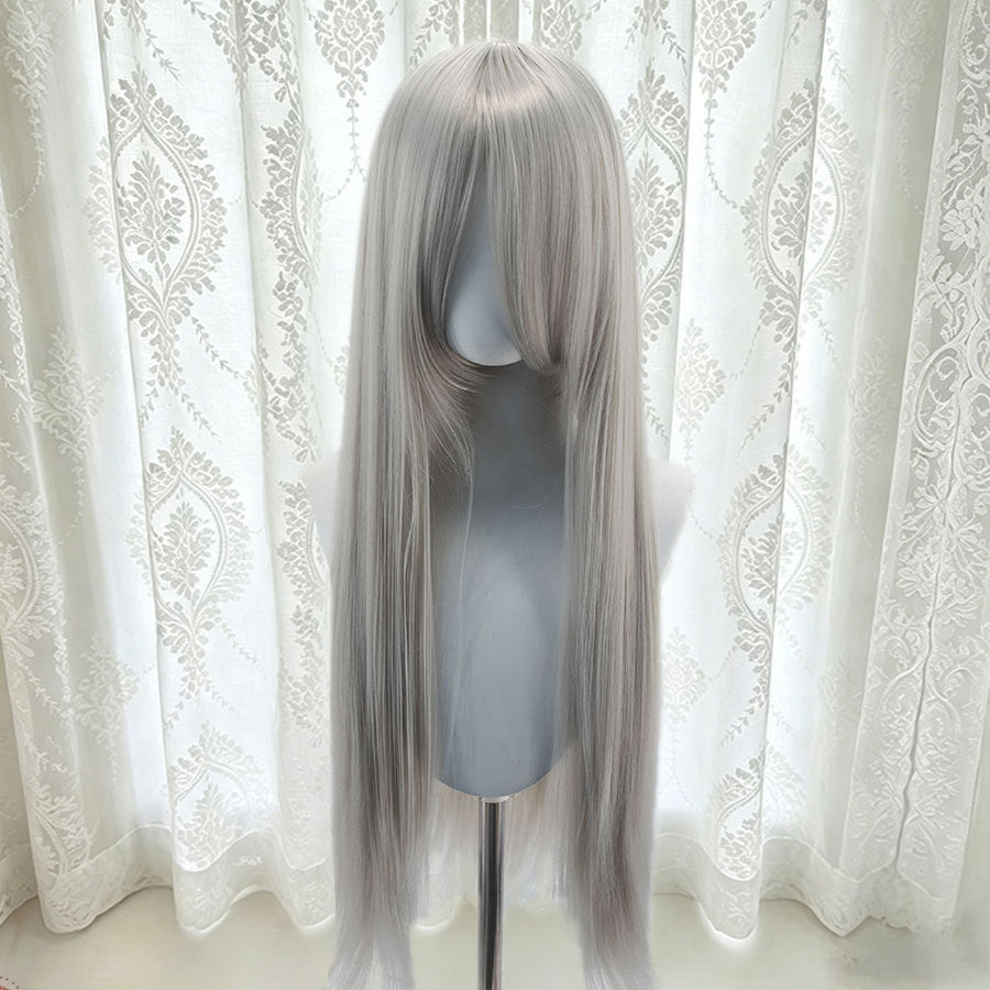 Universal Bangs Long Straight Fiber Rose Net Cos Wig