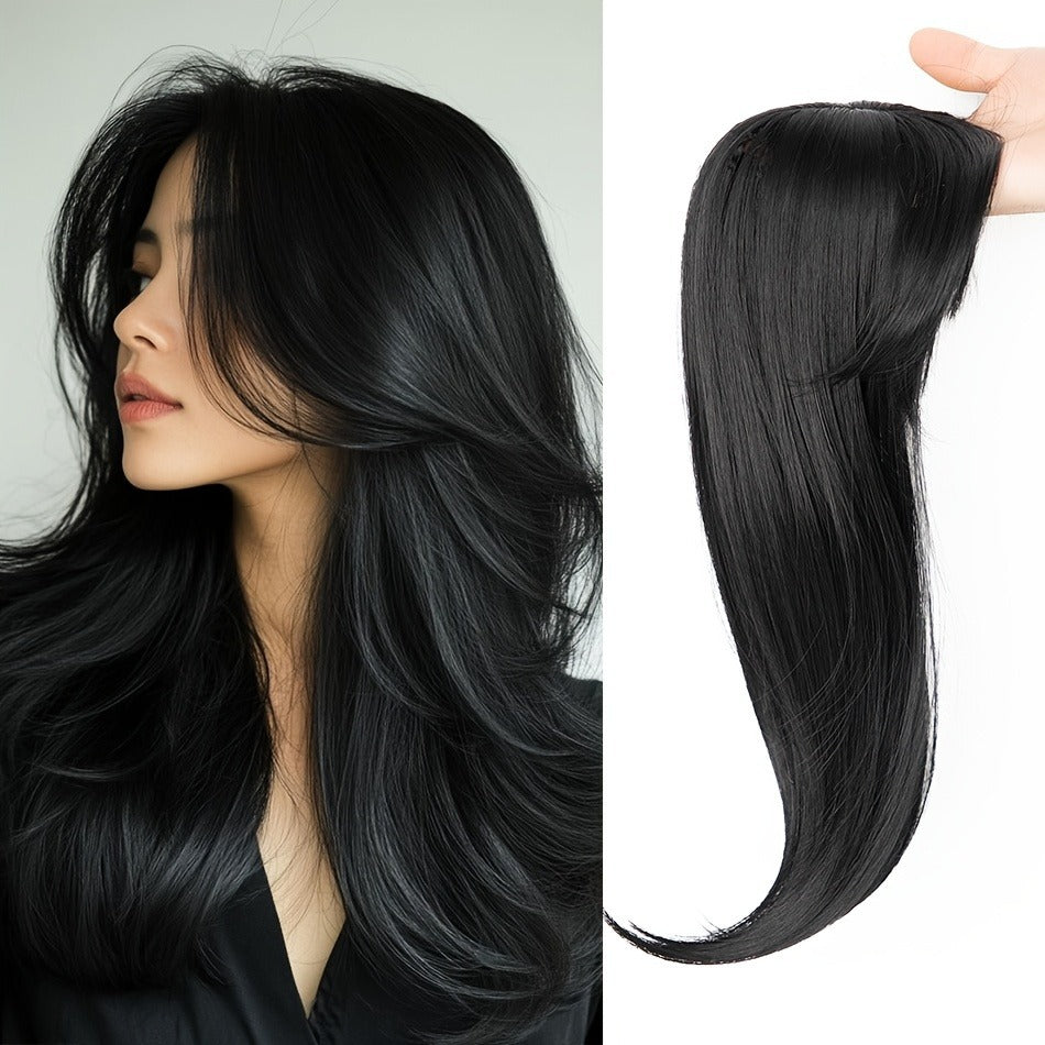 Women's Hairpiece Gradient Color Bangs Chemical Fiber Long Curly Hair Natural Wig