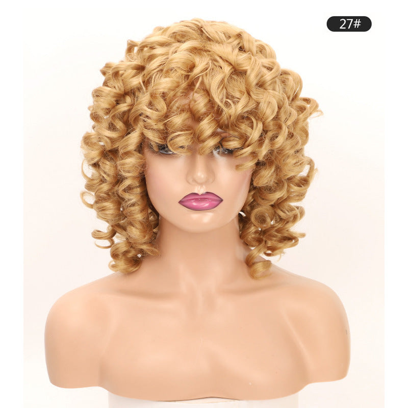 Stylish Unique Cool Classy African Small Wig Short Curly Hair