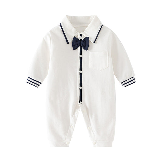Jumpsuit Pure Cotton Simple Long Sleeve Romper Male Female Baseball Jumpsuit, Climbing Suit