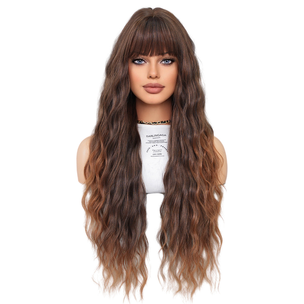 Water Wave Curly Hair Wavy Female Fiber Wig Long Curls