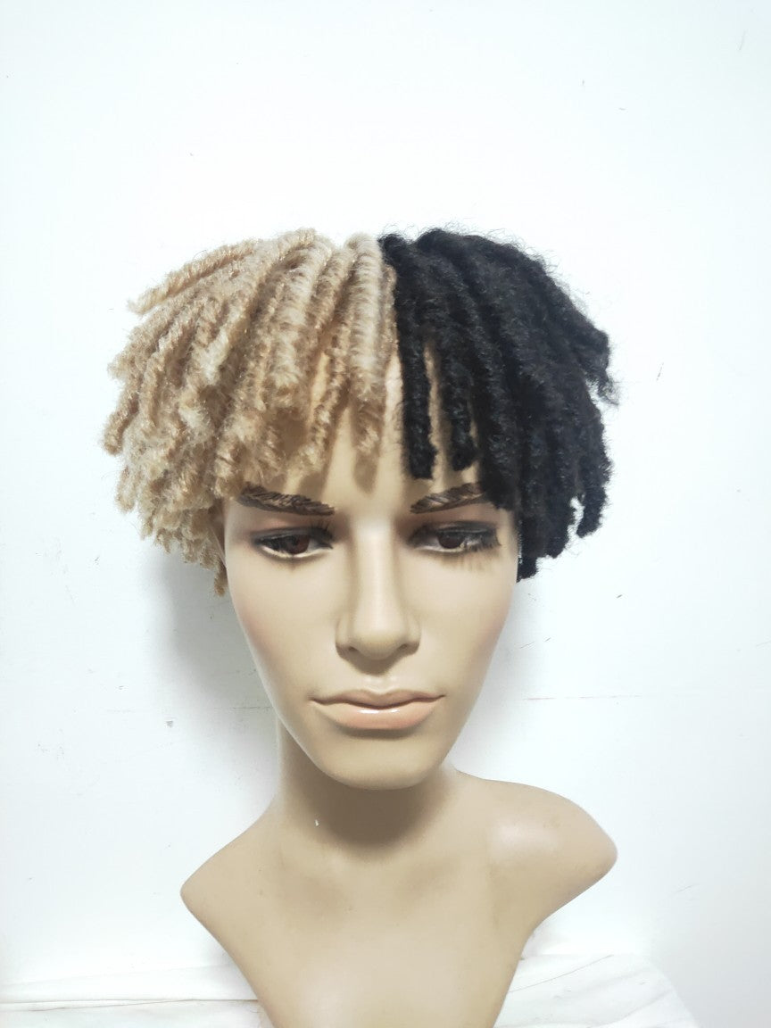Men's Hot Dreadlocks Pullover Exaggerated Modeling Performance Foreigners Wig Short Straight Hair
