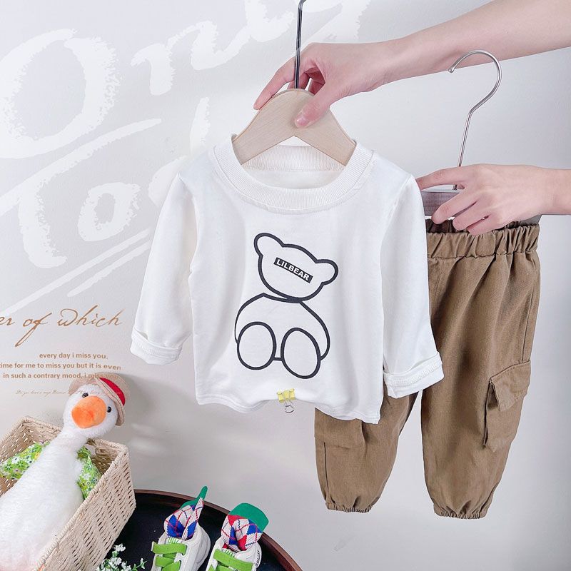 Children's Boys Autumn Clothing Plaid Shirt Handsome Overalls Trendy Cool Three-piece Children's Suit