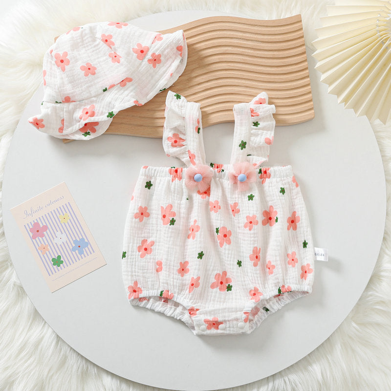 Short Sleeve Summer Thin Triangle Rompers Romper Born Jumpsuit, Climbing Suit