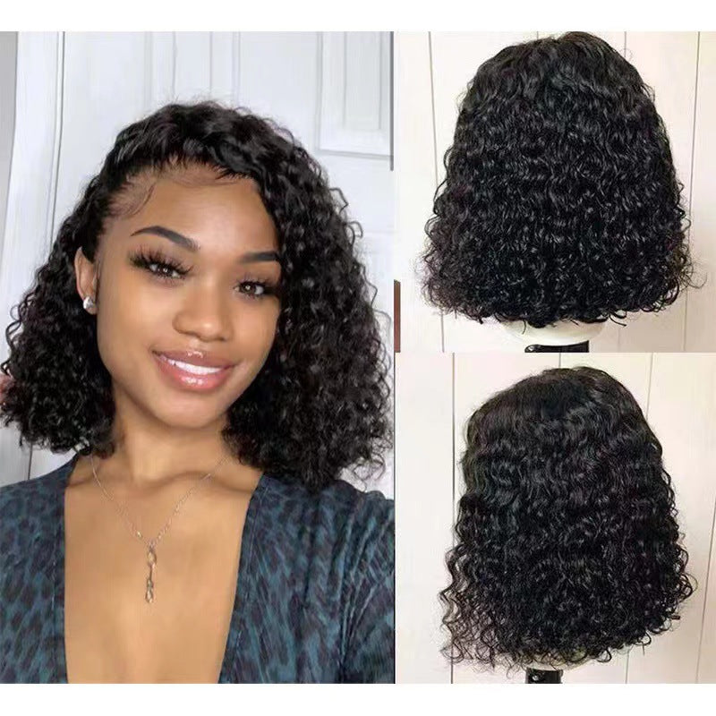 Versatile Women's Sheath African Small Mid-length Wig Short Curly Hair
