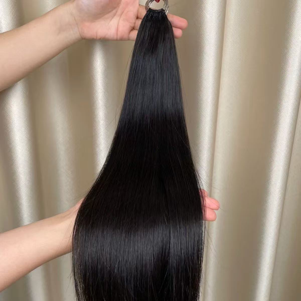 Crystal Thread Able To Be Permed Dyed Pulling Core Extra Real Hair Wig