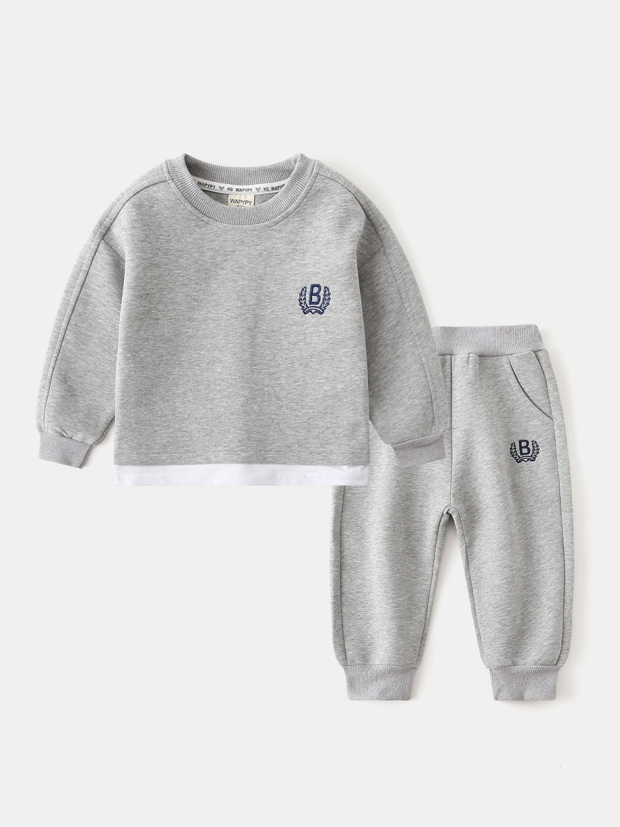 Children's Fashion Korean Set Sweater Sports Pants Children's Suit