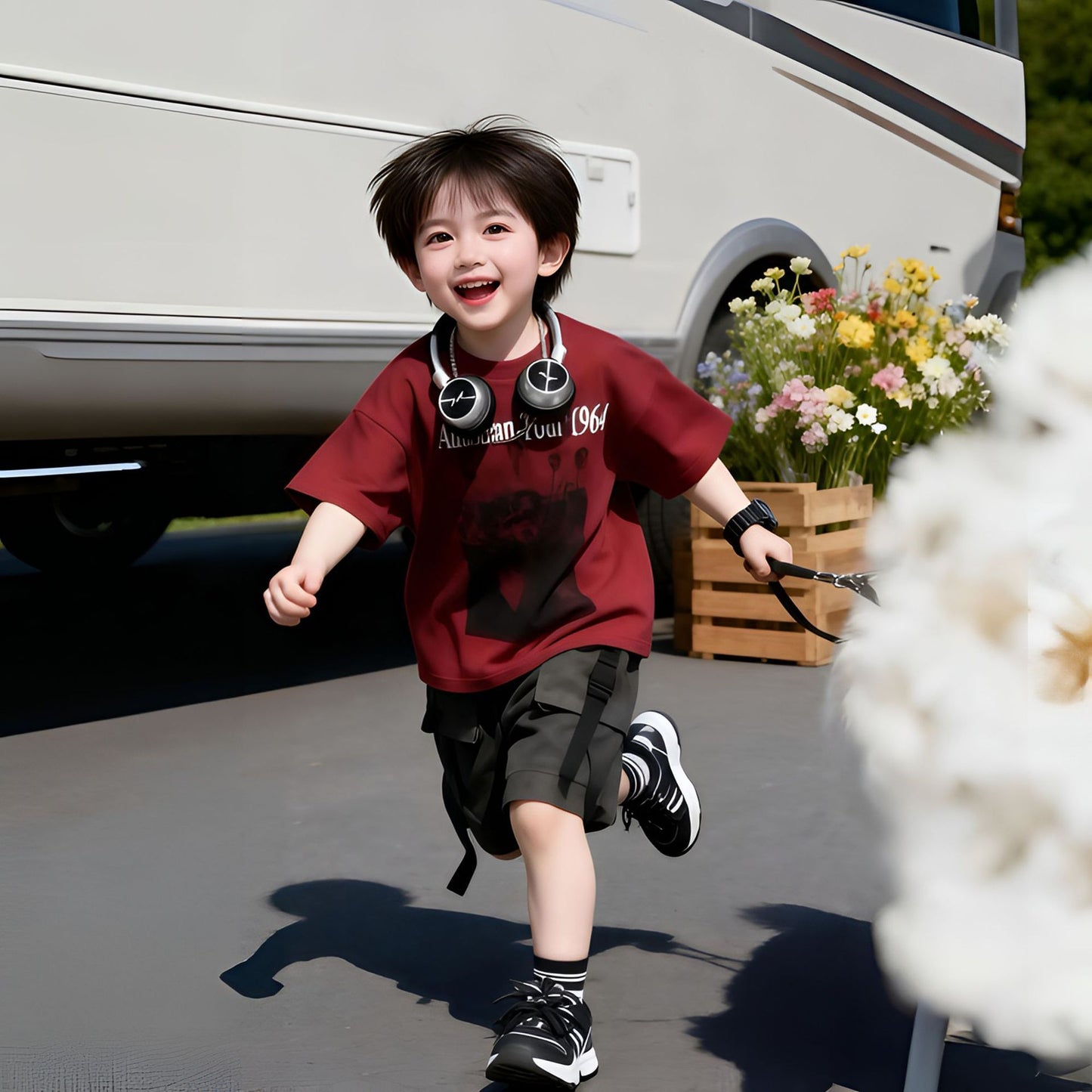 Children's Summer Western Style Short Sleeve Cool Handsome Children's Suit