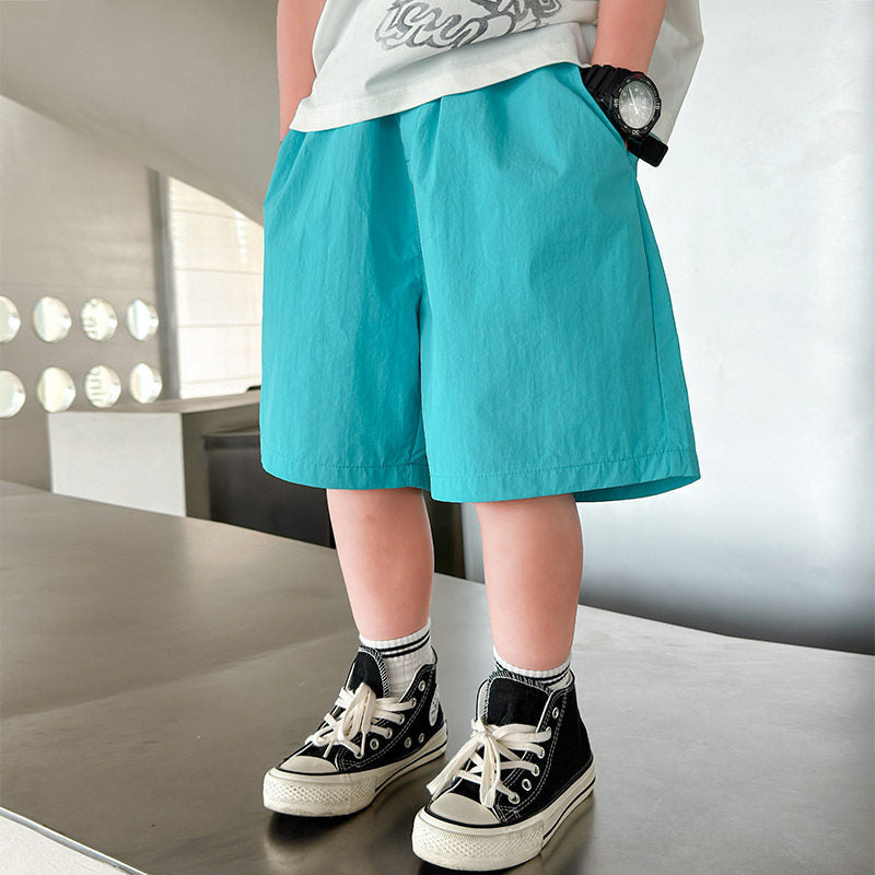 Children's Summer Clothes Middle Big Korean Style Western Children's Pants