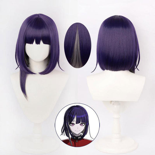 War Period Final Defense School Horse Dark Purple Highlighted Gray Cos Wig