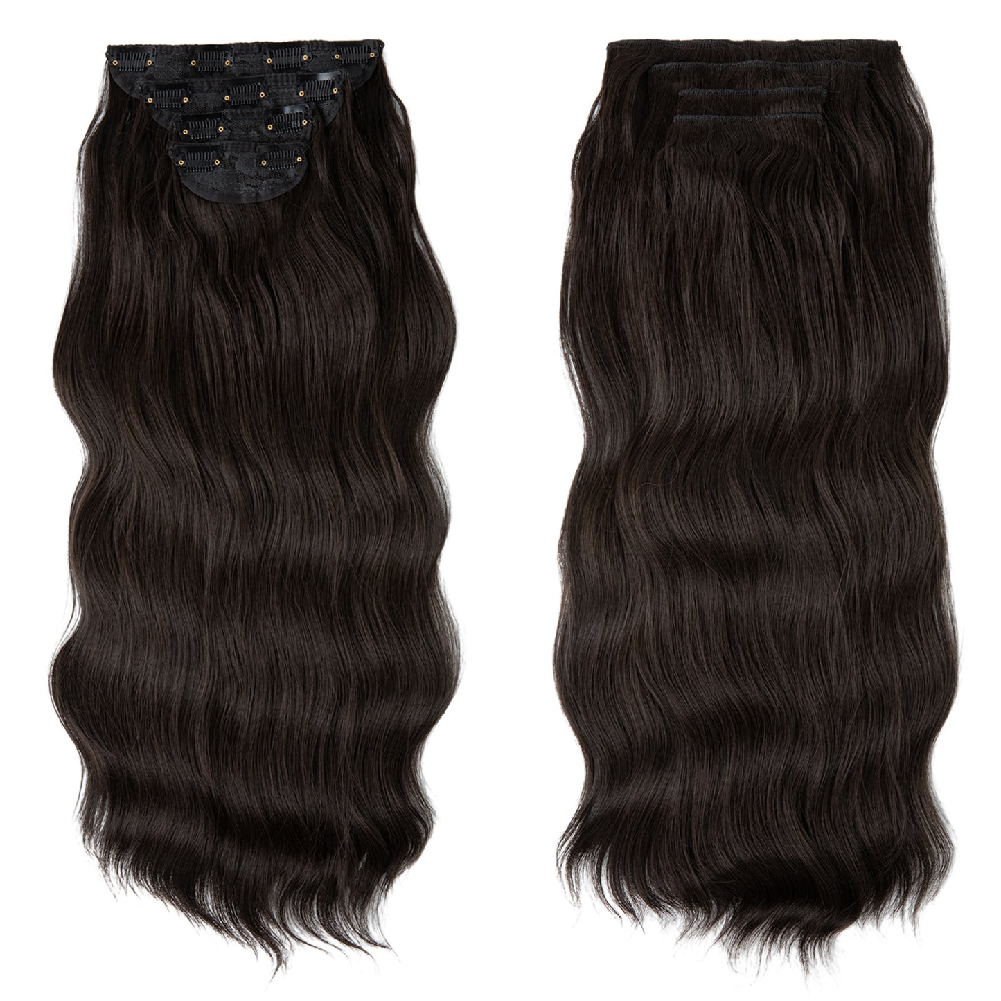 Women's Set Curly Hair Water Ripple One Piece Hairpiece Wig Long Curls