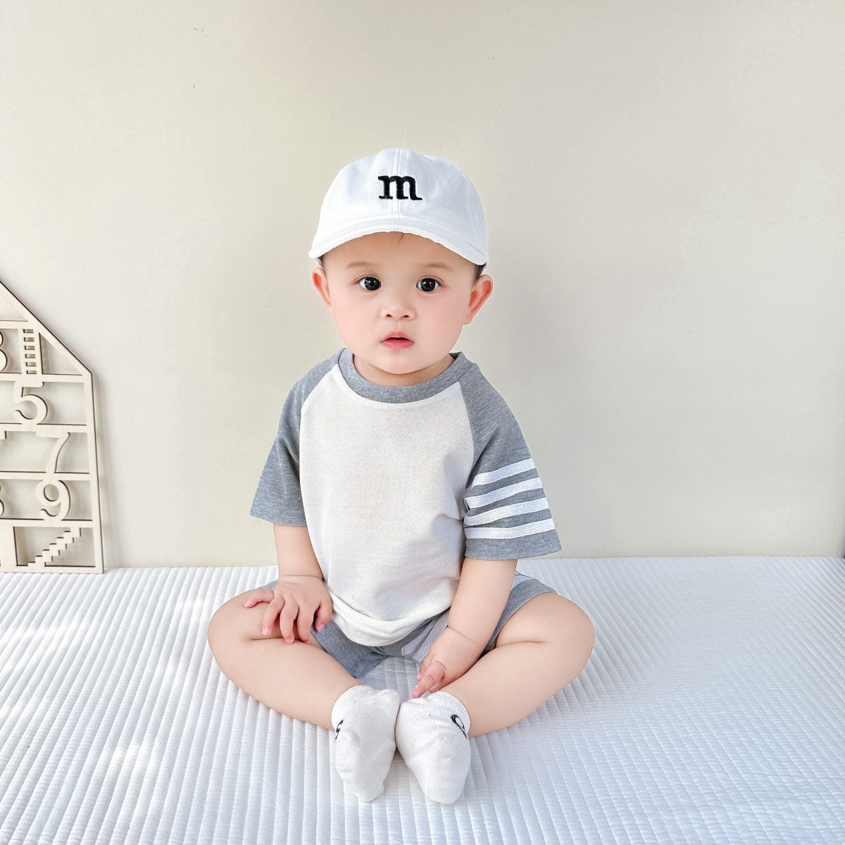 Women's & Men's Summer Raglan Sleeve Short-sleeved Shirt For Shorts Children's Suit