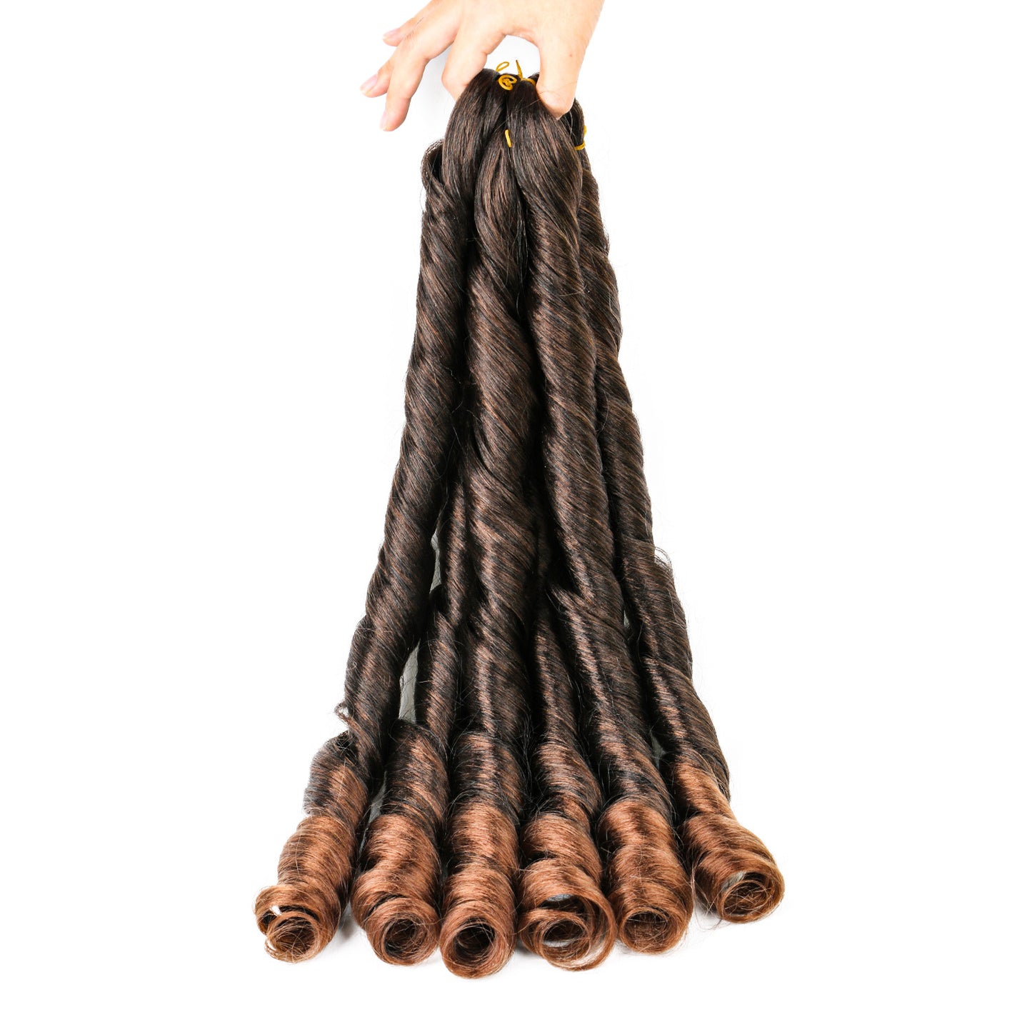 Fiber Low Temperature Tube Curved Large Wig Long Curls