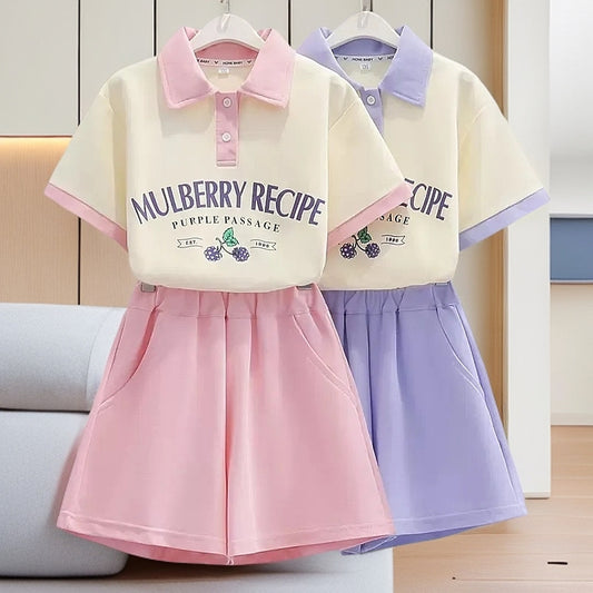 Short Sleeve Little Fashion Casual Fashionable Children's Suit