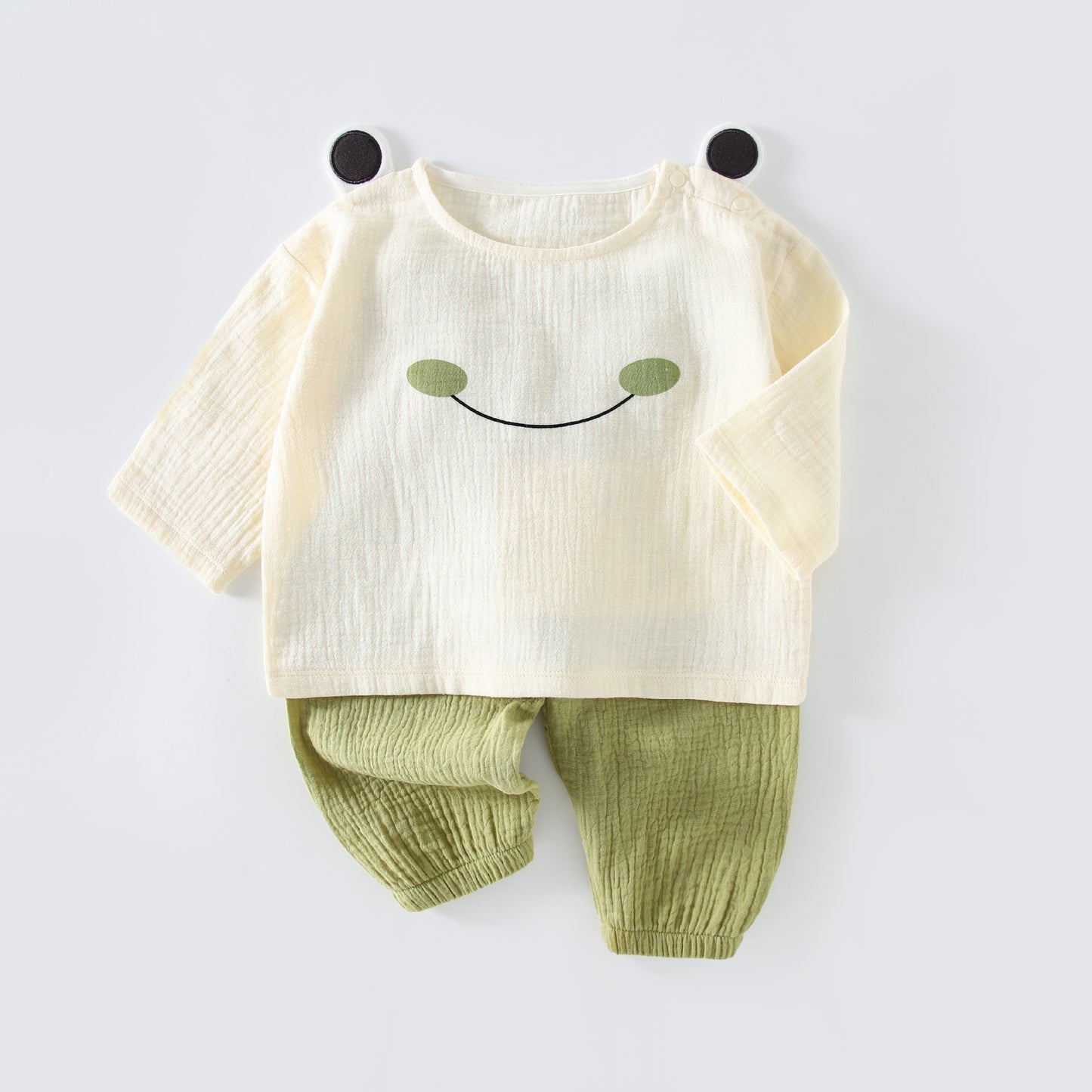 Pullover Pure Cotton Pajama Sets Summer Outwear Boys Cartoon Children's Suit