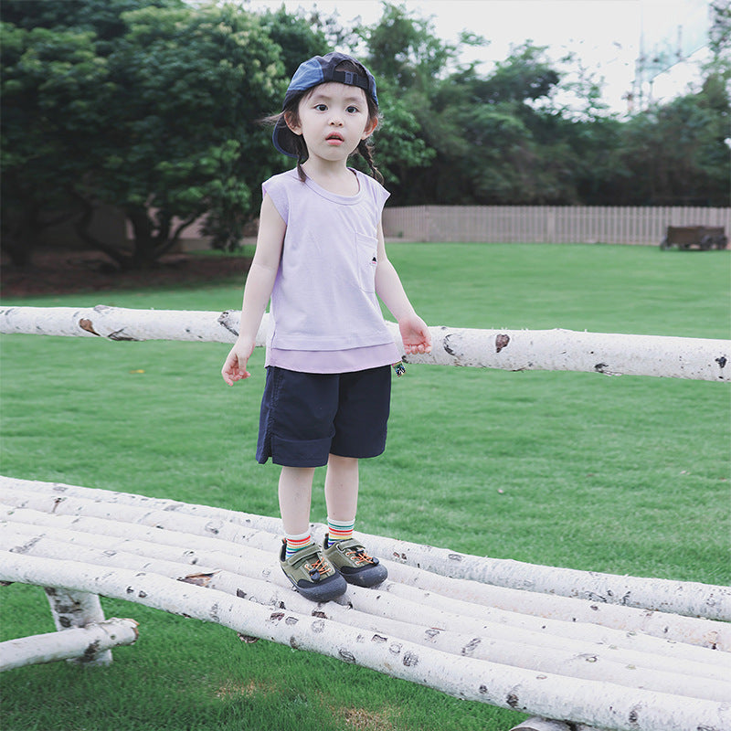 Children's Summer Outdoor Sports Moisture Wicking Sleeveless Children's T-shirt