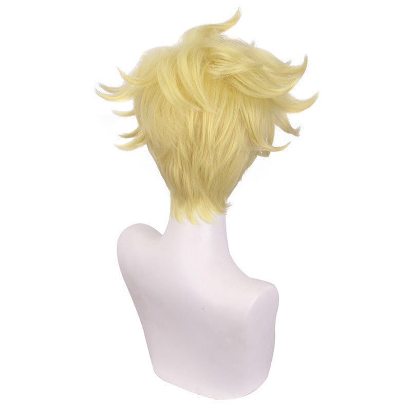 Men's Little Prince Light Golden Short Hair Cos Wig