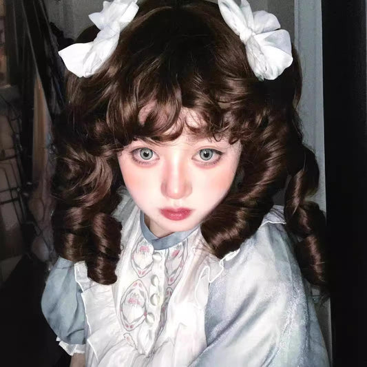 Women's Lolita Retro French Elegant Court Gorgeous Wig Short Curly Hair