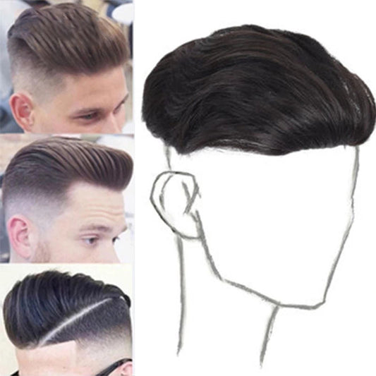 Men's Head Invisible Hair Supplementing Piece Human Other Wig