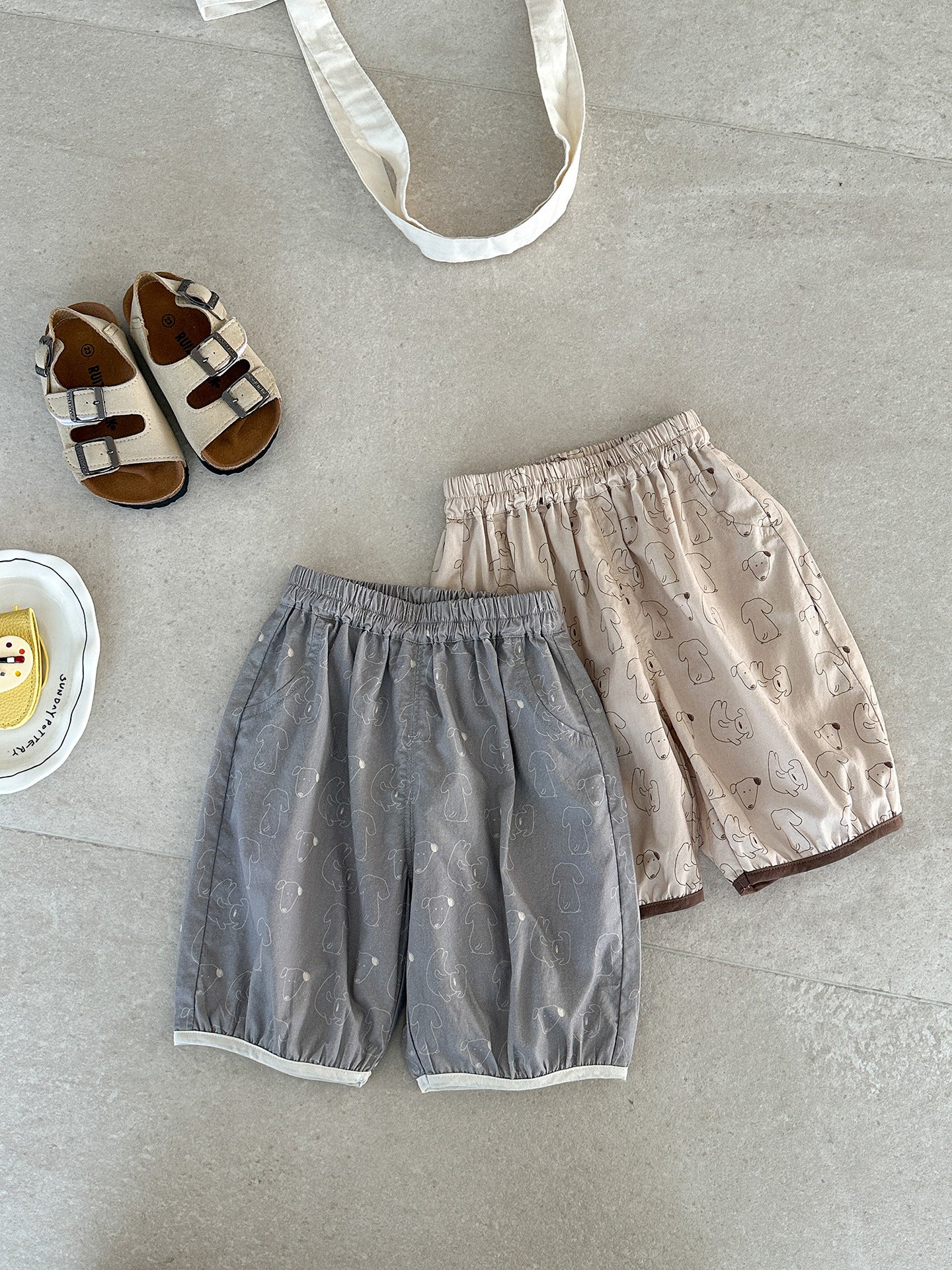 Cropped Trousers Cotton Thin Breathable Clothing Korean Children's Pants