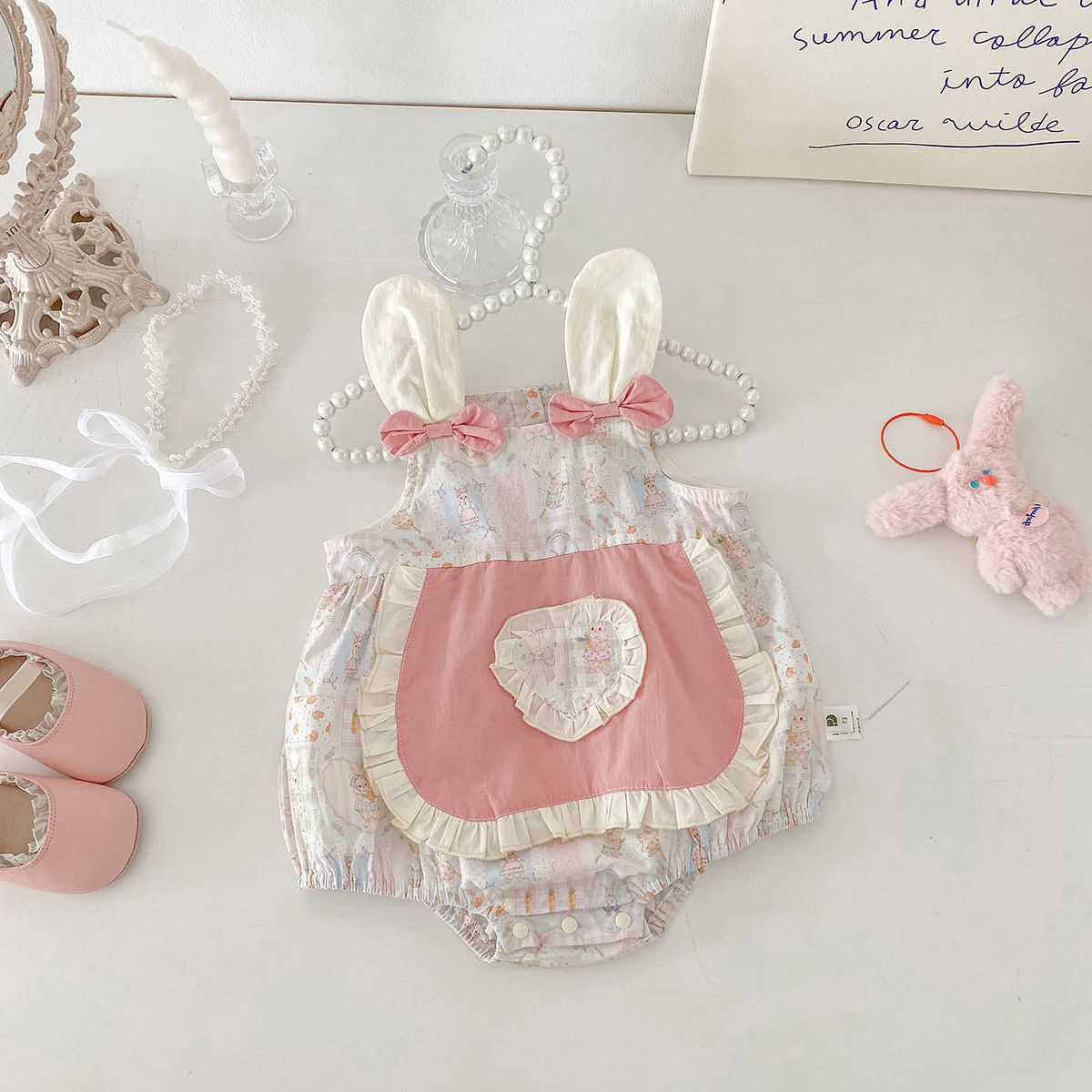 Summer Clothes Rabbit Sling Dress Thin Romper Jumpsuit, Climbing Suit