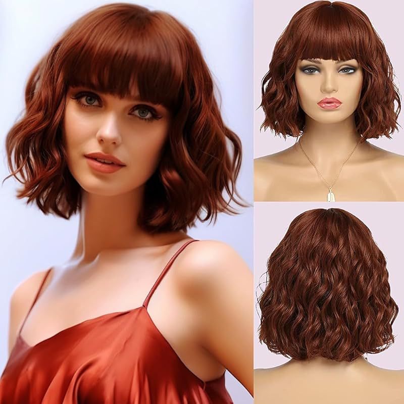 Big Wave Bangs Chemical Fiber Fashion Wig Short Curly Hair