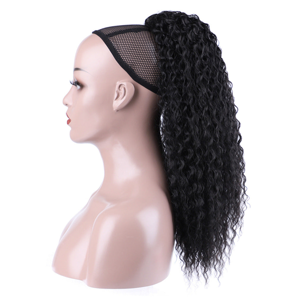 Wei Long Small Curly Hair Chemical Wig Ponytail