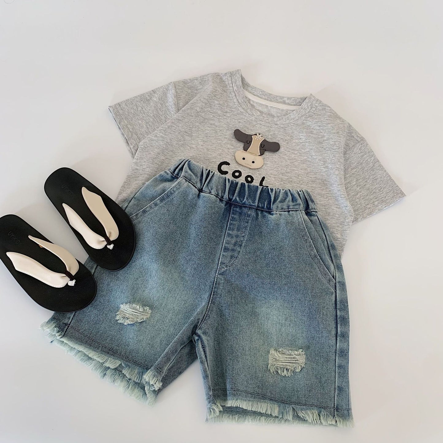 Children's Shorts Summer Boys Ripped Frayed Casual Children's Pants