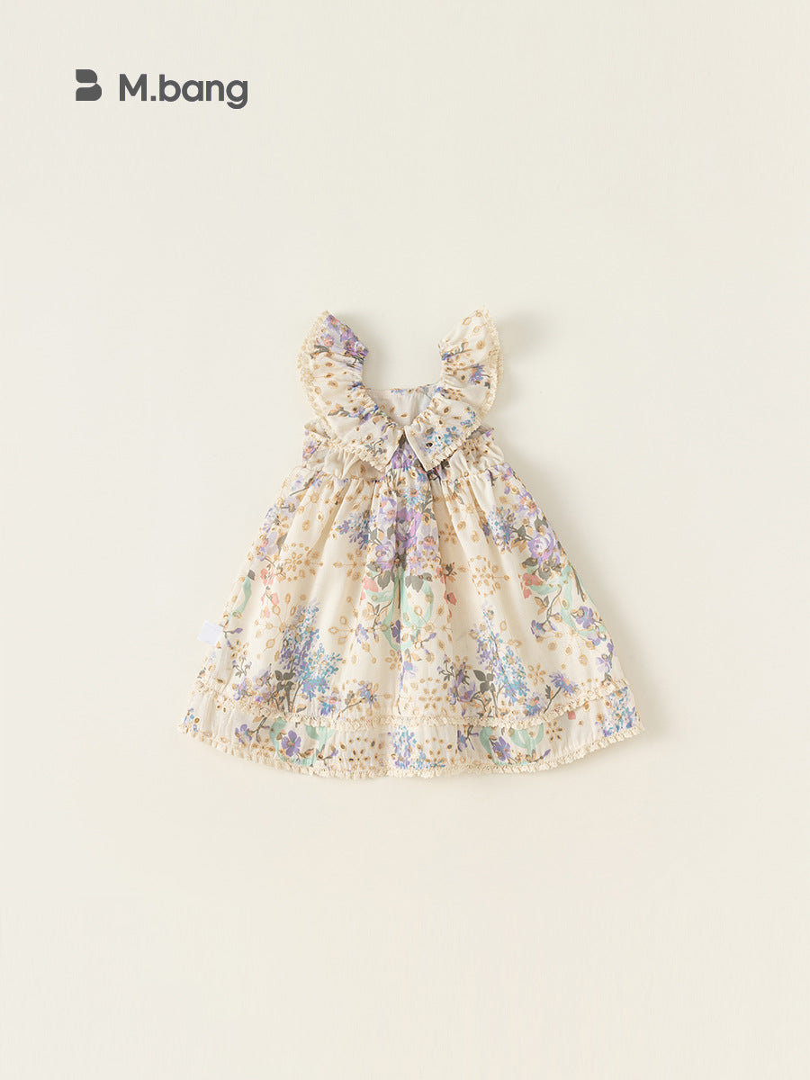 Children's Clothing Summer French Style Floral Skirt Children's Dress