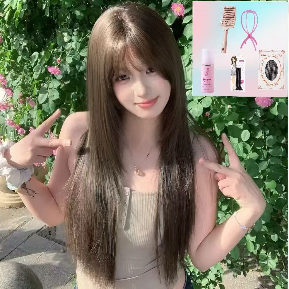 Women's Style Sugar Snap Peas Wigs Hair Long Straight Wig