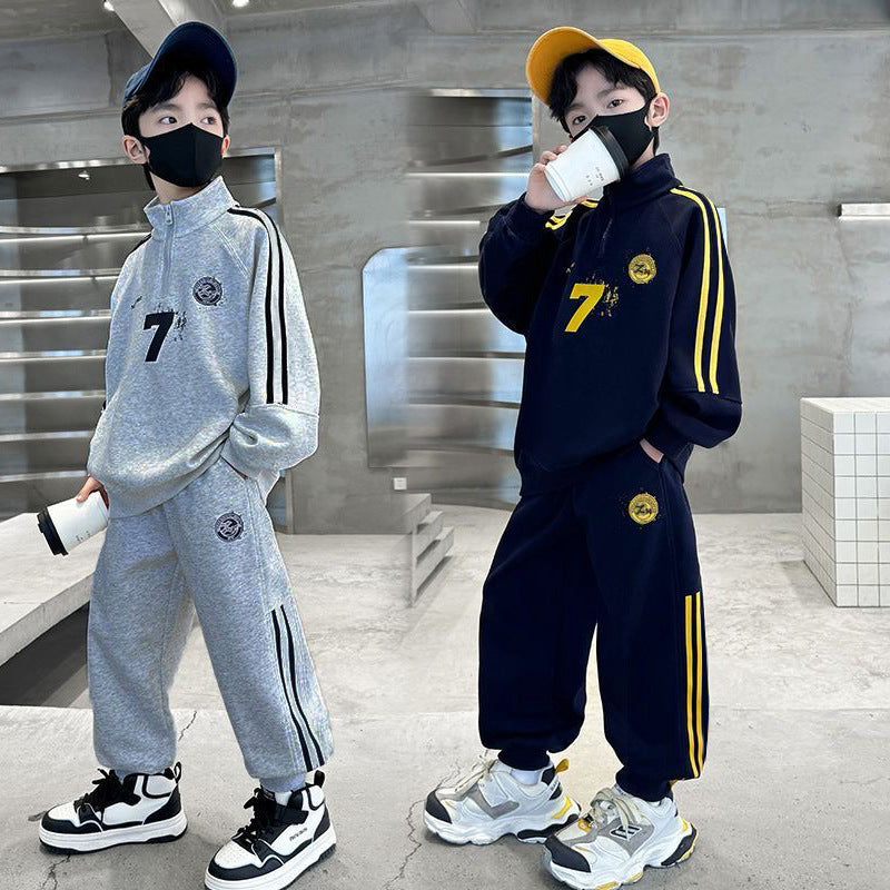 Children's Boys Spring Clothing Fashionable Sports Sweater Autumn Children's Suit