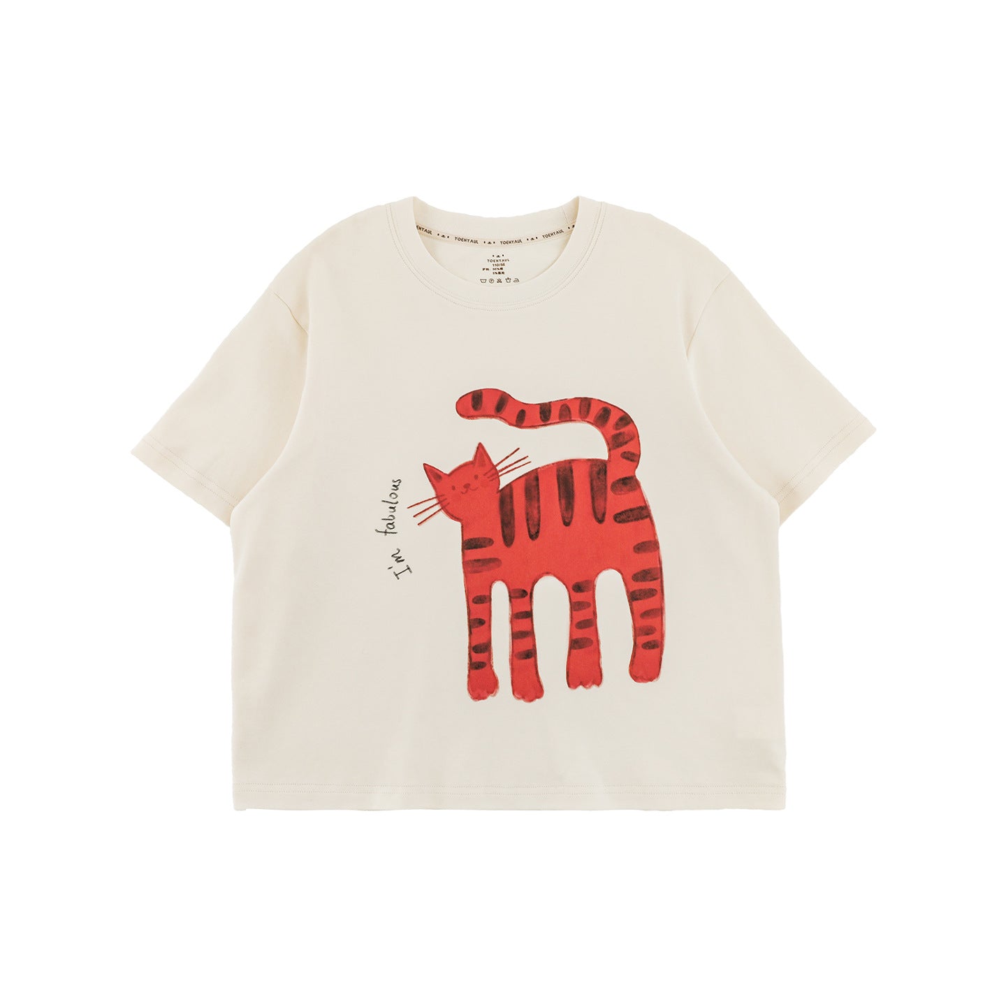 Cartoon Animal Print Short-sleeved Summer Top Soft Children's T-shirt