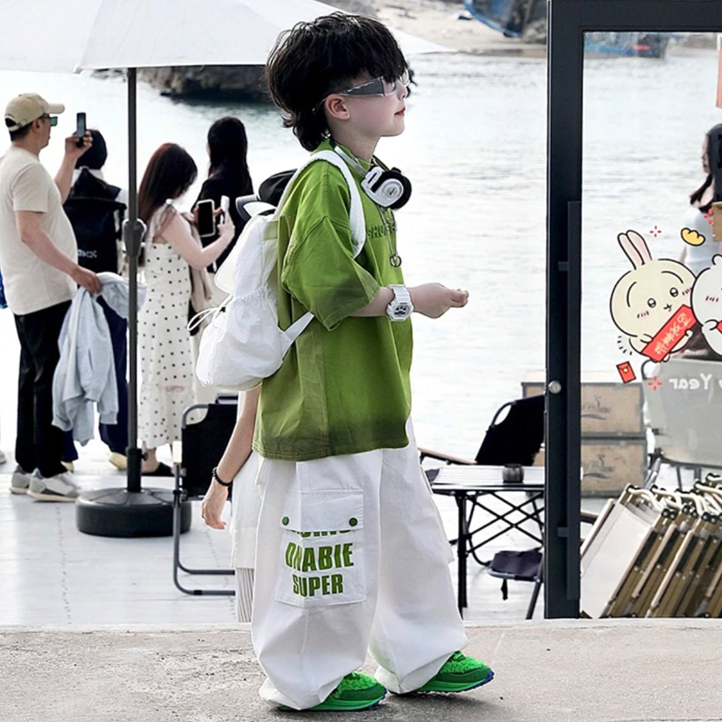Children's Short-sleeved T-shirt Summer Clothing Korean Style Cool Handsome Wear Boy Children's Suit