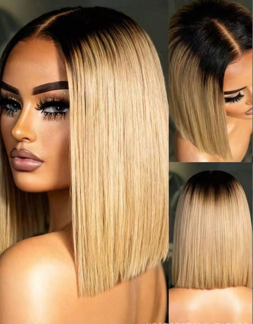 Innovative Stylish Women's Front Lace For Wig Short Straight Hair