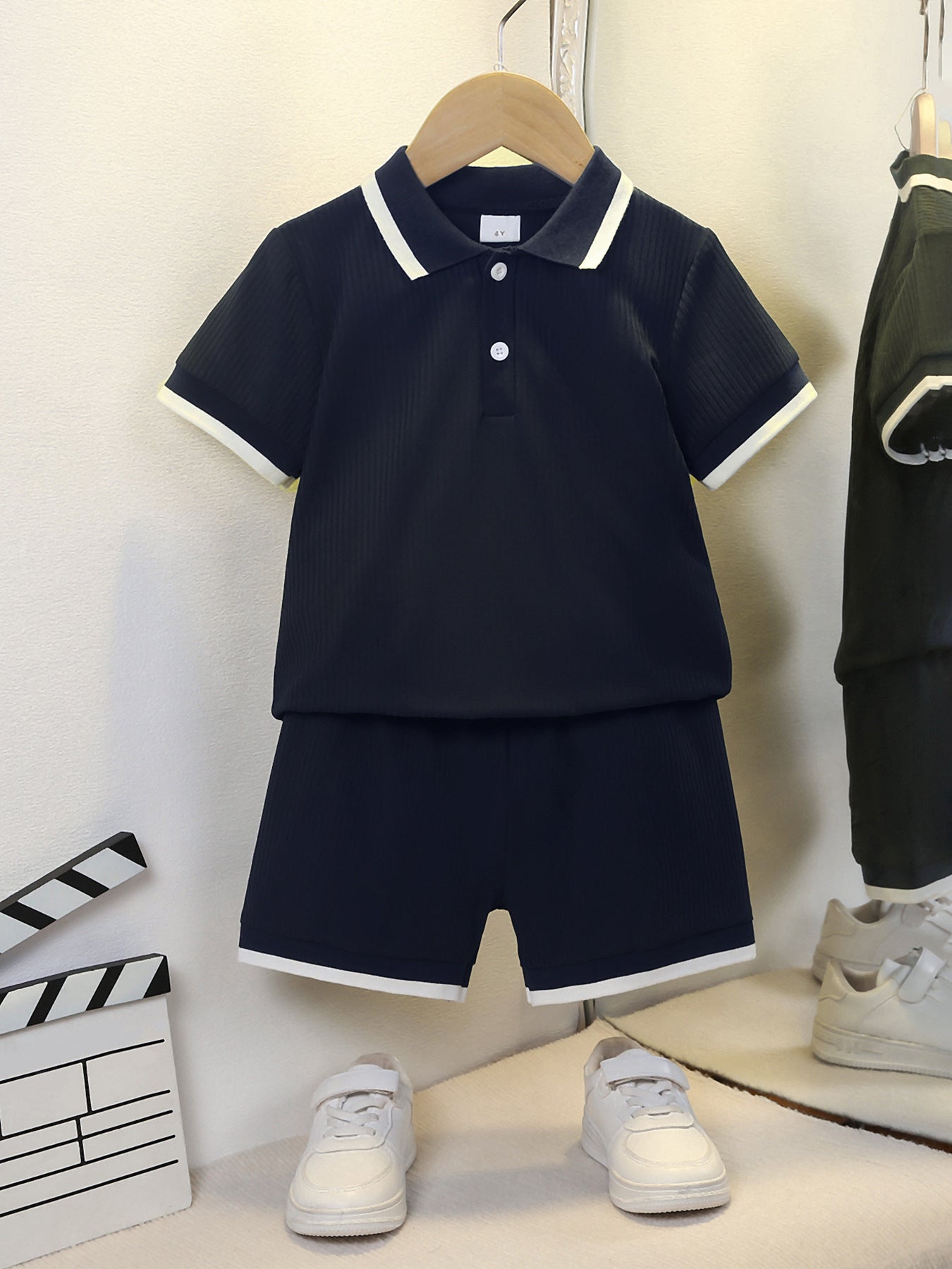 Children's Summer Shirt For Boys Korean Style Western Two Pieces Children's Suit