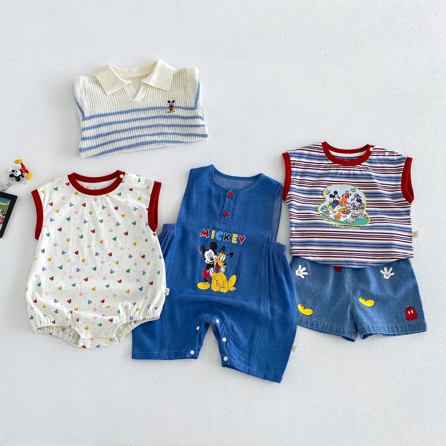 Children's Fashion Striped Vest Summer Top Korean Style Patchwork Children's T-shirt
