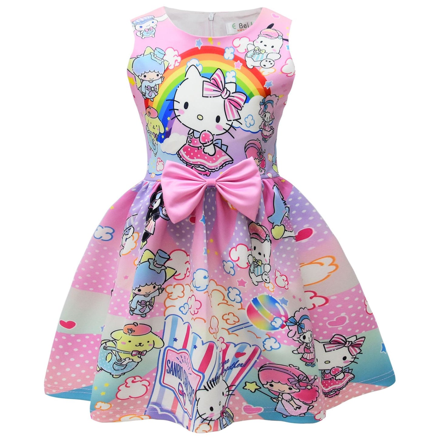 Children's Vest Casual Skirts Digital Cartoon Printed Children's Dress