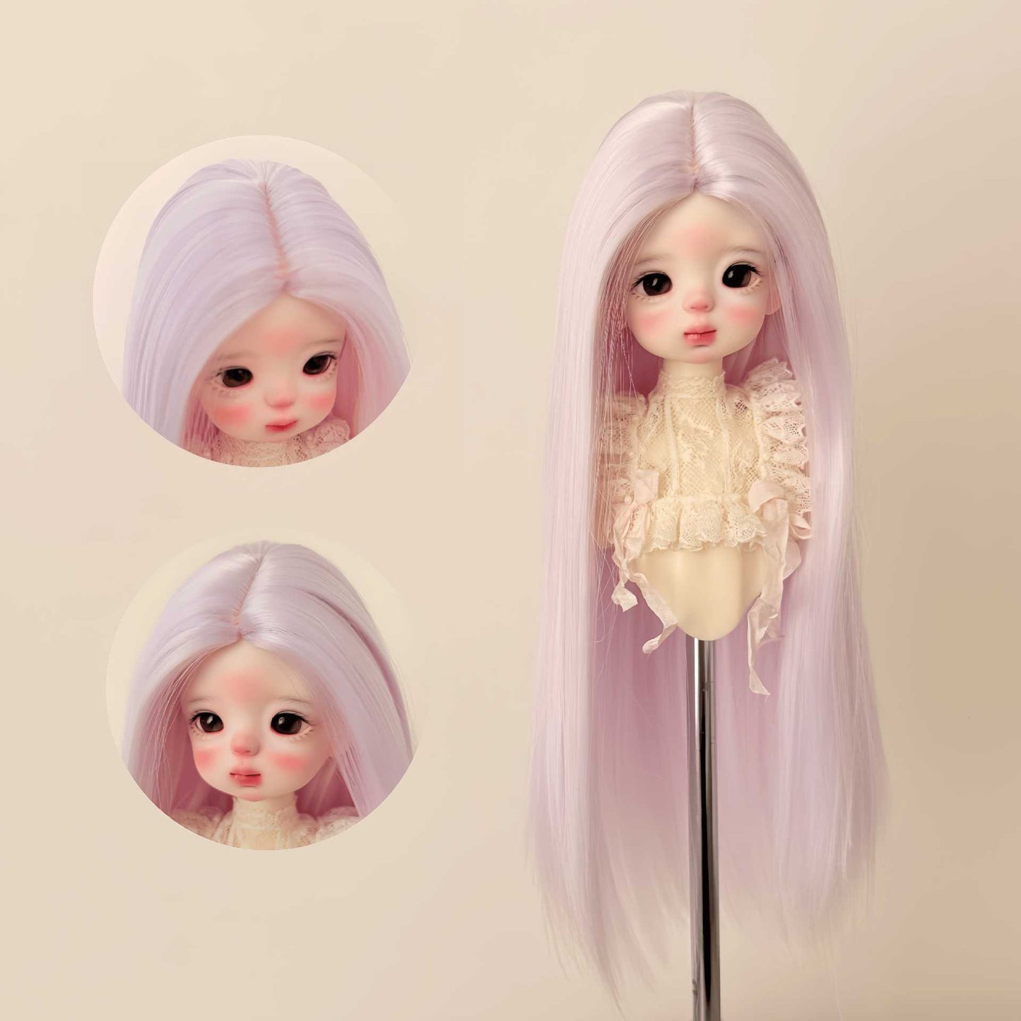 Doll Hair Accessories Blythe Soft Silk Medium Long Straight Dress Cos Wig