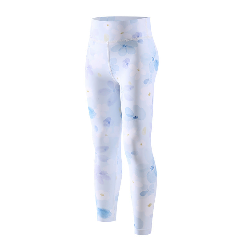 Children's Yoga Summer Casual Morning Running High Elastic Sports Trousers Children's Pants